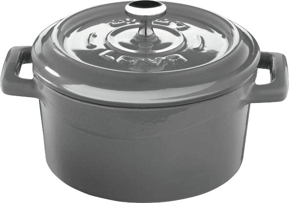 Cocotte 141 x 110 mm / 0,35 l grau mit Deckel Spotlights