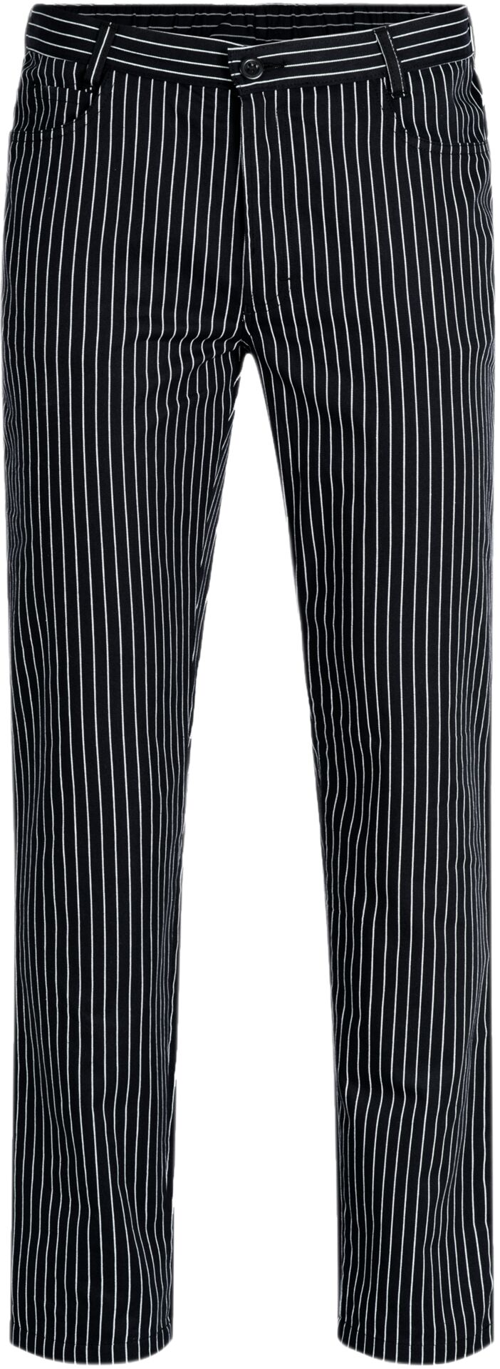 Herren-Hose "Five-Pocket" gestreift schwarz/ weiß Größe 56