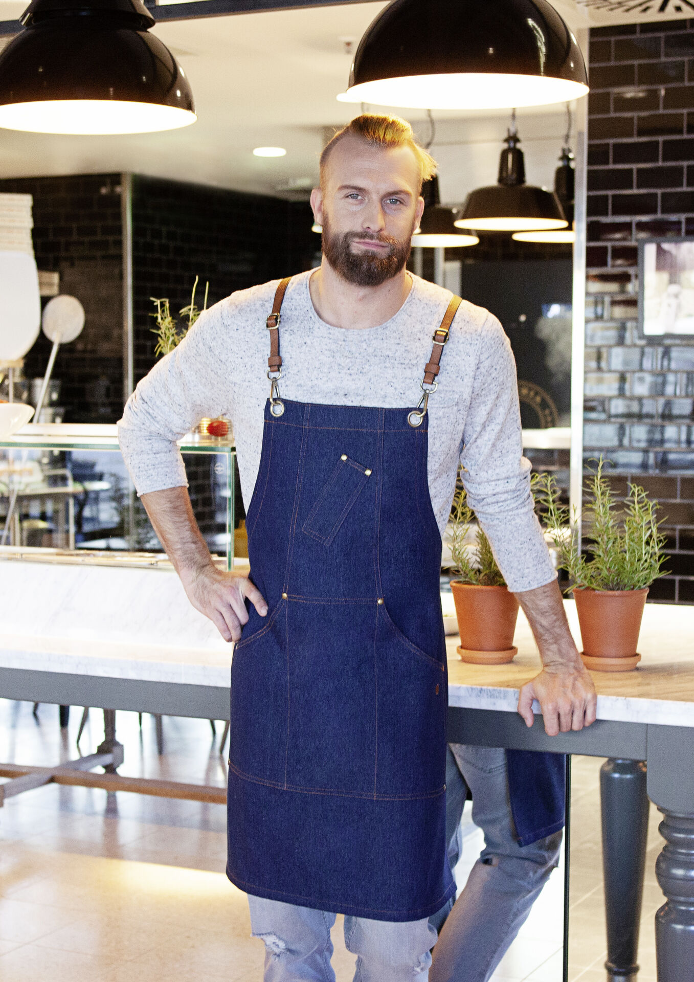 Latzschürze Denim "X-Style"