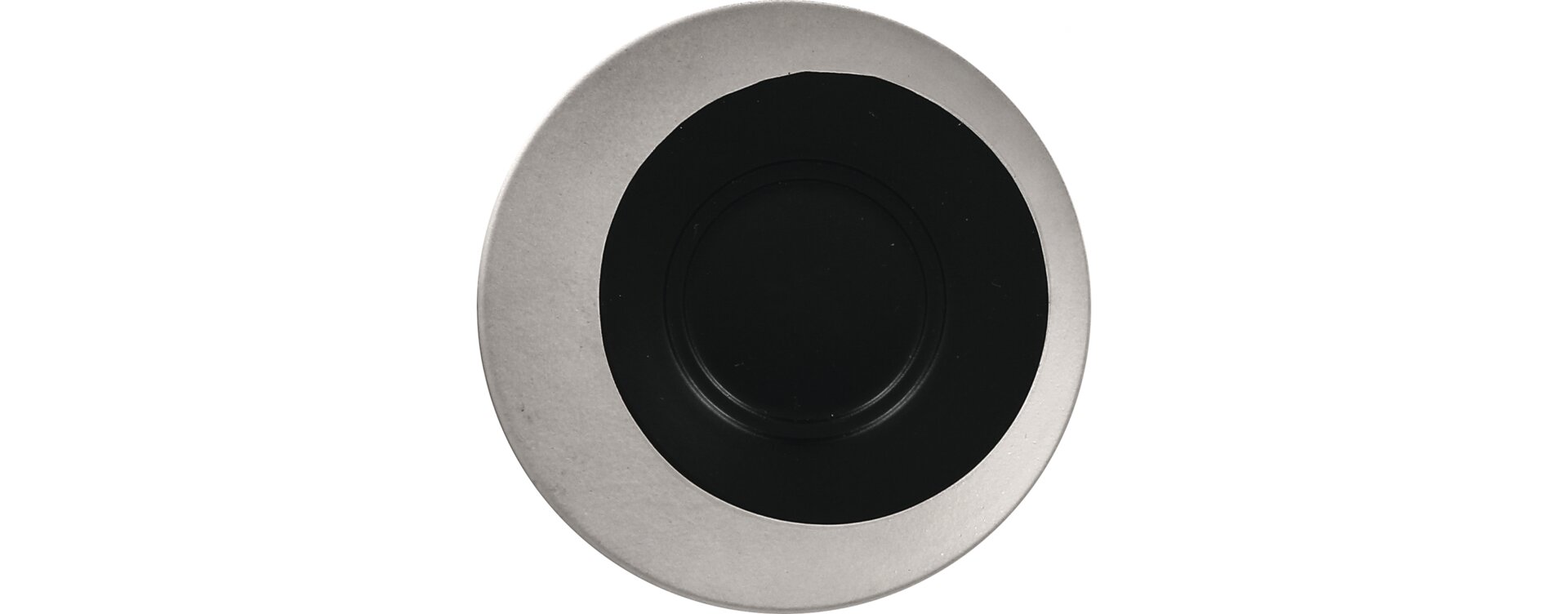 Untertasse 170 mm schwarz / silber