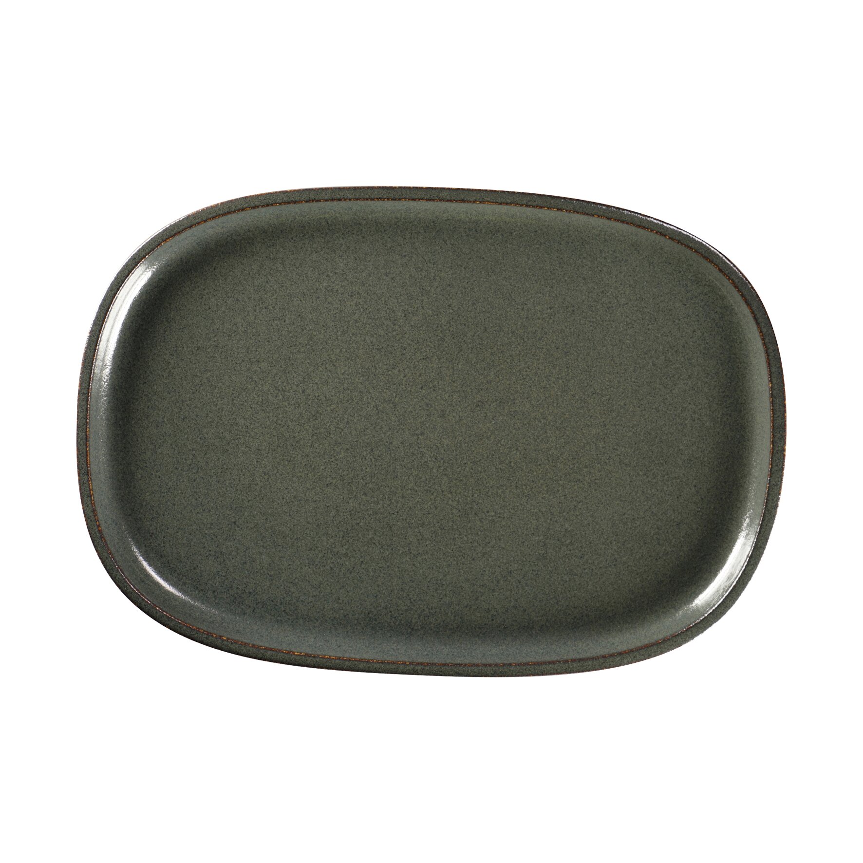Platte oval flach 332 x 230 mm caldera green Ease Caldera Green