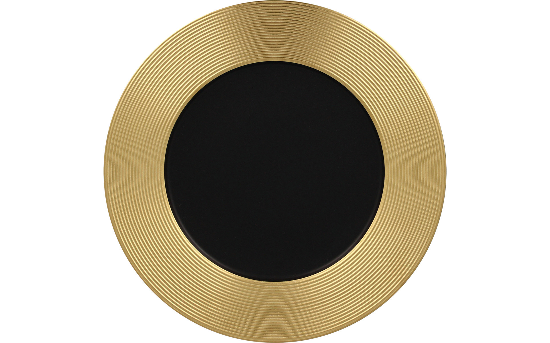 Teller flach 270 mm schwarz / gold