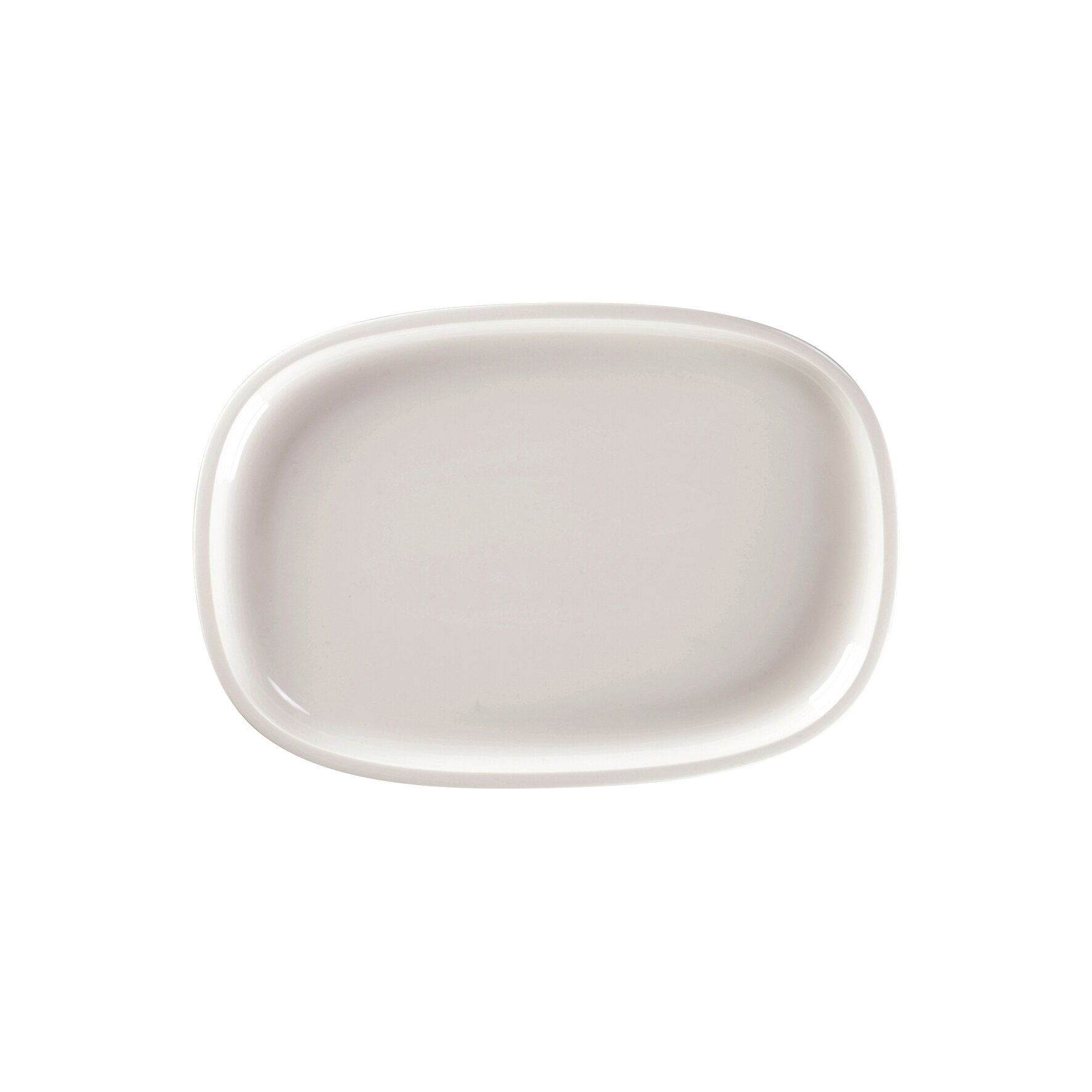 Platte oval flach 261 x 180 mm weiß Ease Weiß