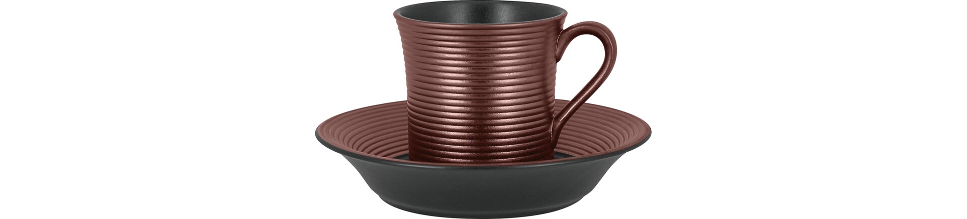 Kaffeetasse 77 mm / 0,20 l schwarz / bronze