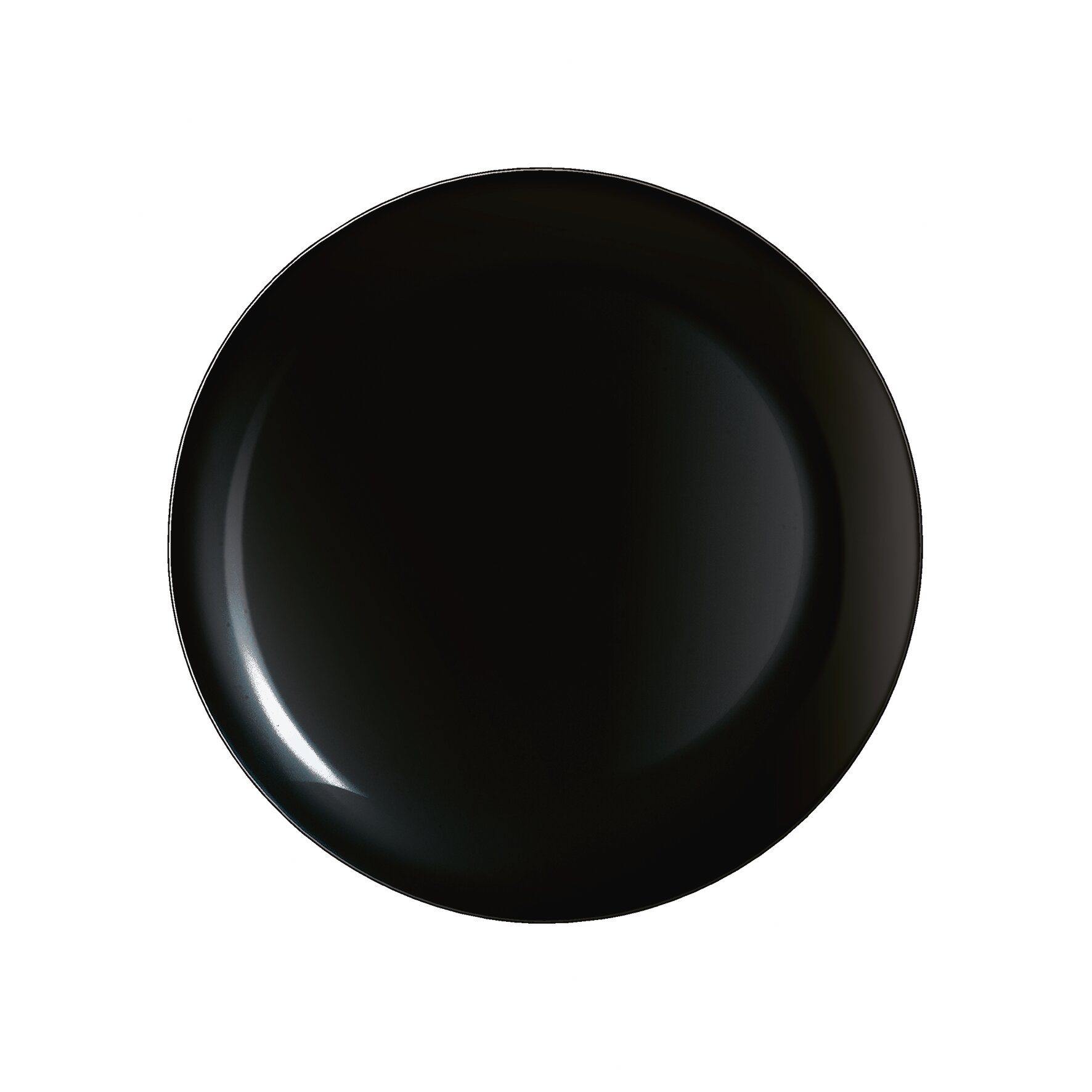 Coupteller flach 250 mm uni schwarz