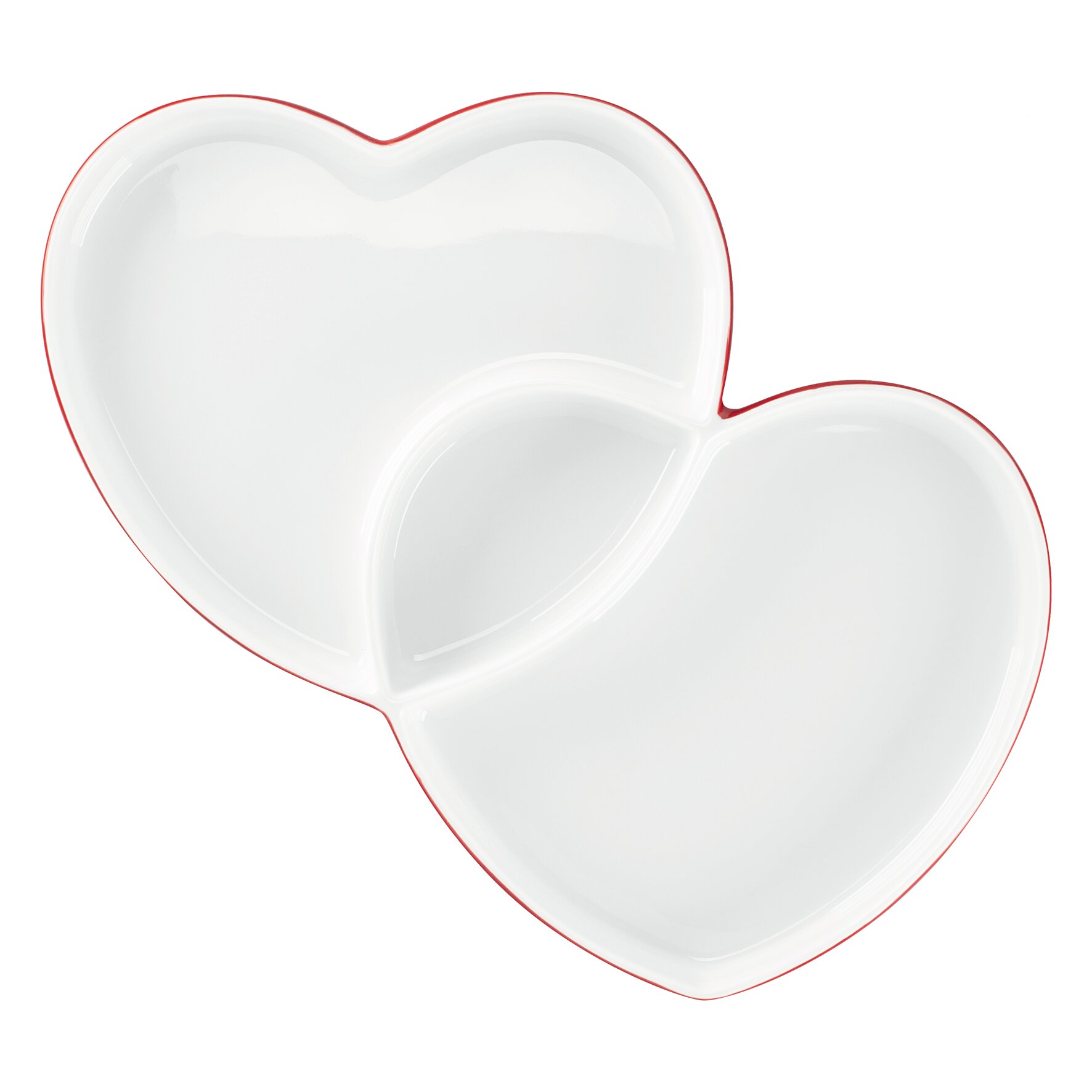 Teller tief zum Teilen 290 x 264 x 30 mm / 0,85 l rot Cliché