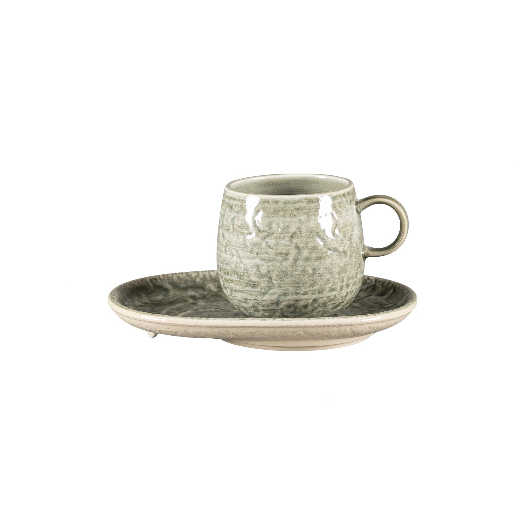 Untertasse oval 190 x 140 mm Sage green Krush Sage Green