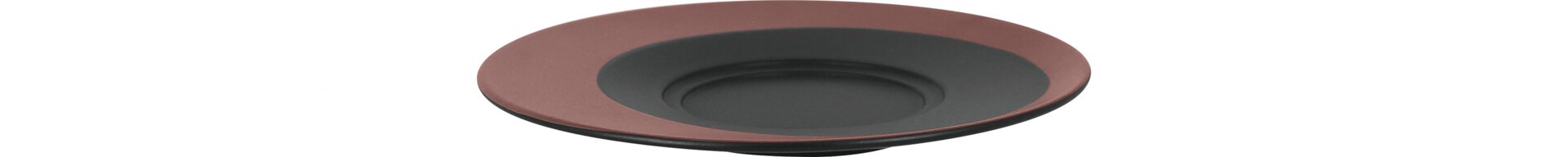 Untertasse 170 mm schwarz / bronze