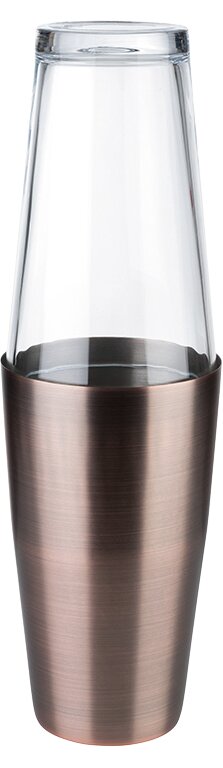 Shaker rund 2-tlg. 0,70 l / 90 mm / 300 mm hoch Antik-Kupferlook Boston
