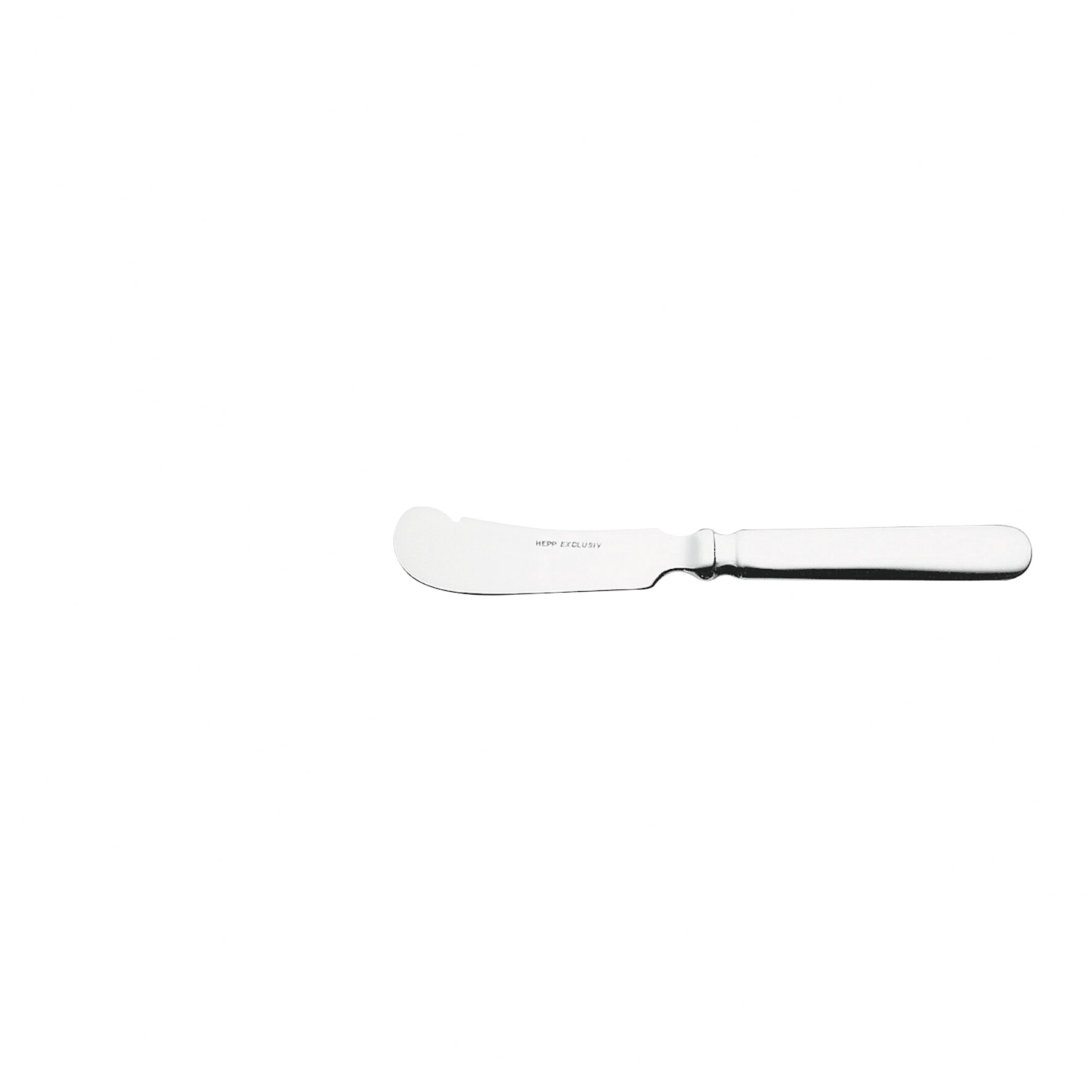 Buttermesser 170 mm ohne Wellenschliff versilbert Baguette versilbert