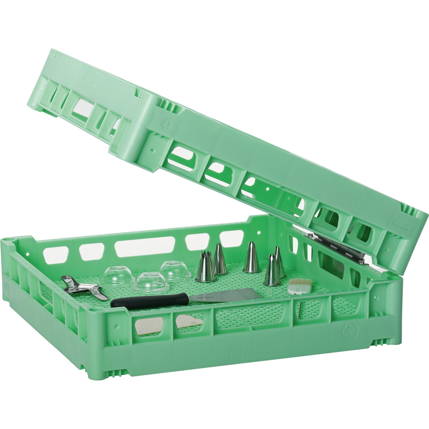 Grundkorb Größe L Spülkäfig / Kunststoff / 500 x 500 x 200 mm