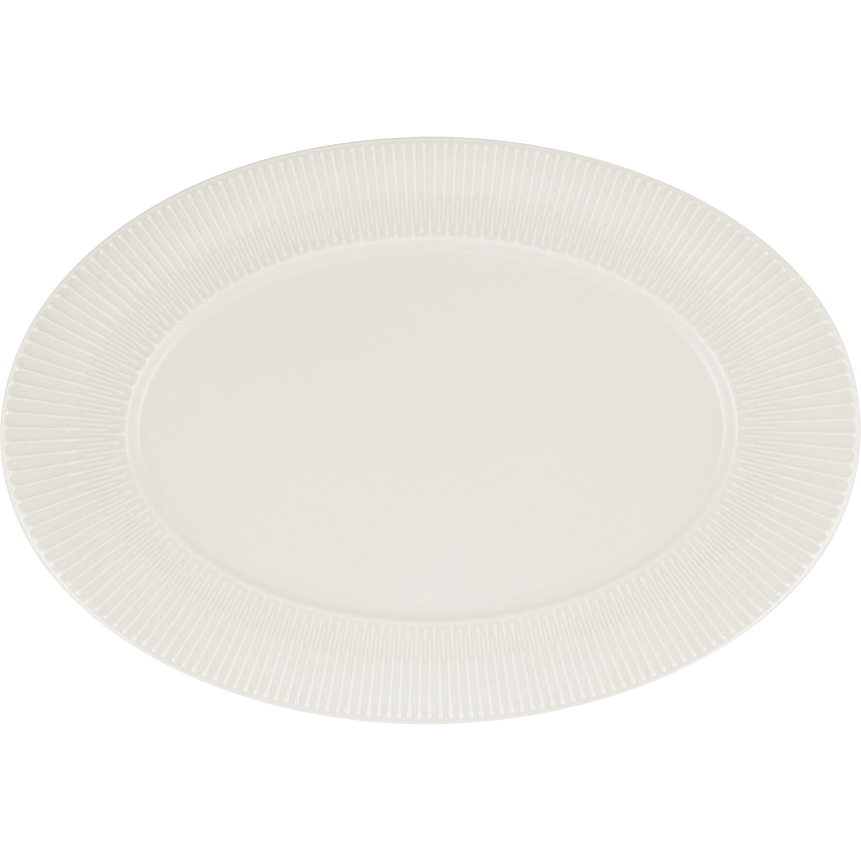 Platte oval Fahne Relief 381 x 274 mm weiß Delight Vibes