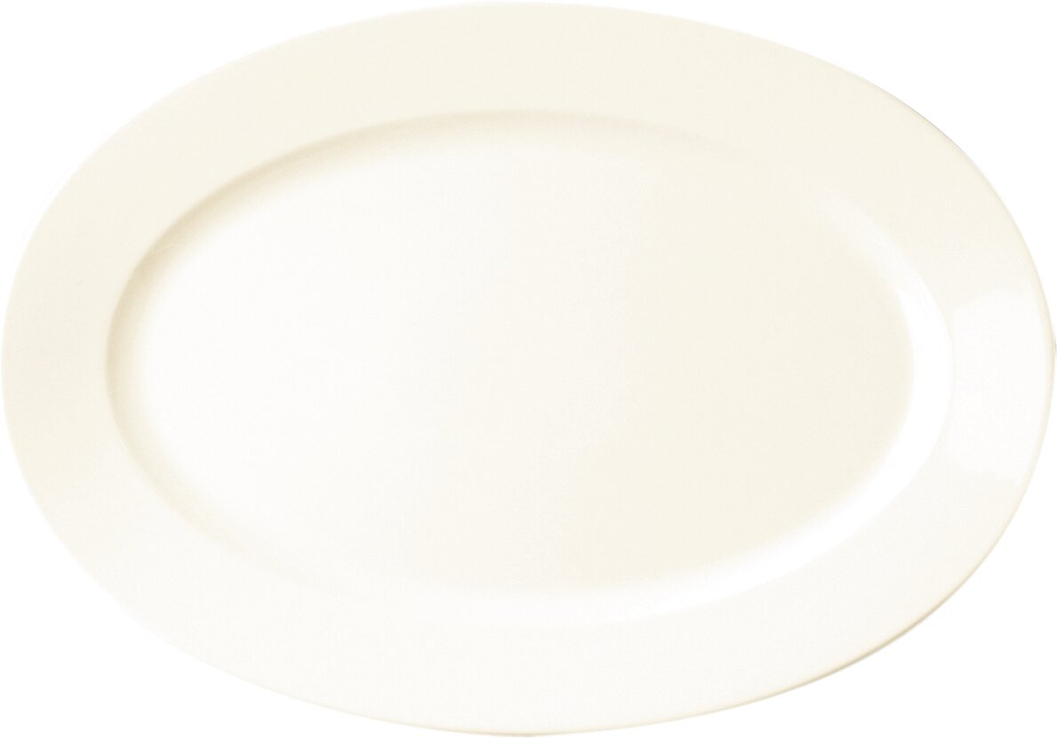 Platte oval 450 x 330 mm creme Banquet