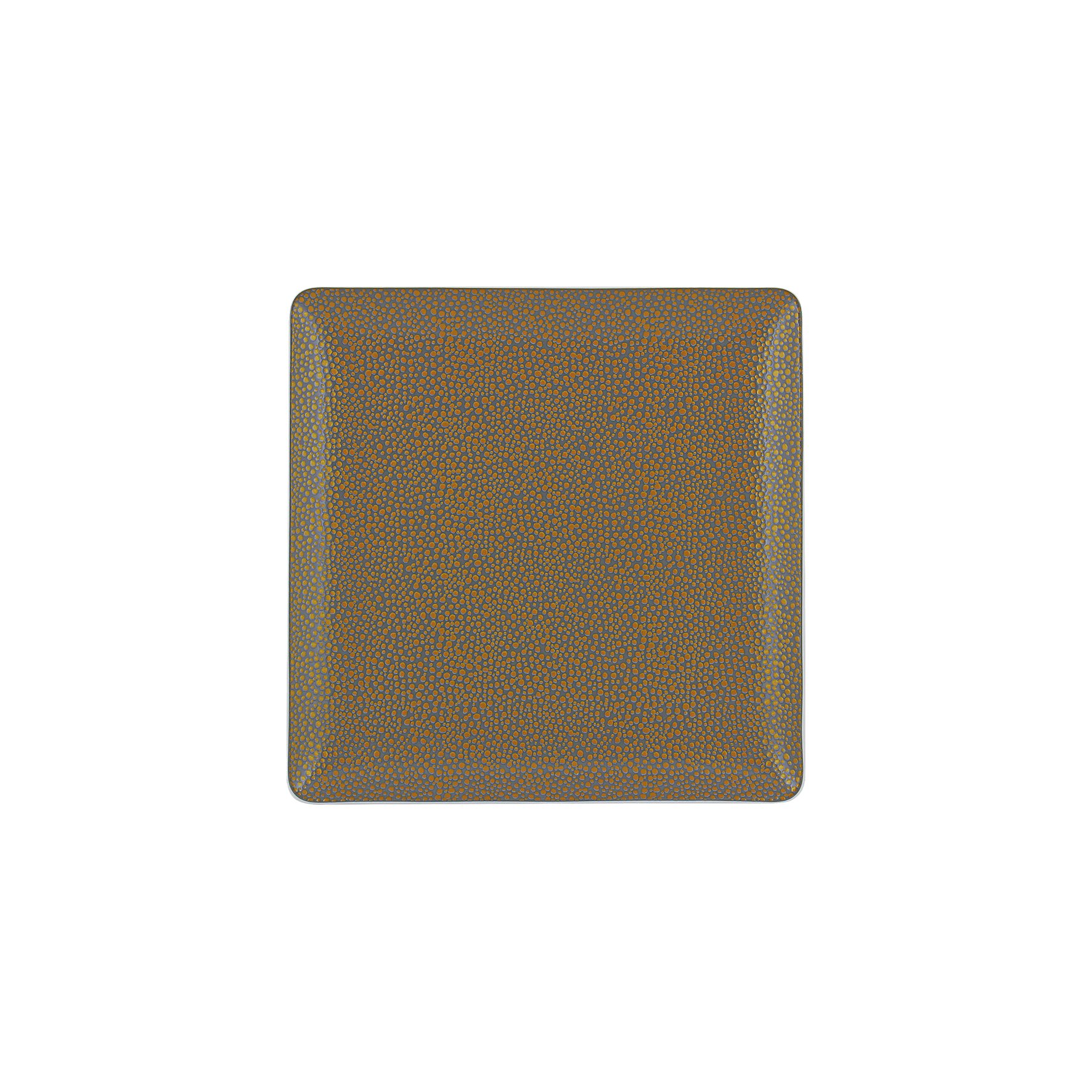 Coupteller flach quadratisch 200 x 200 mm metallic gold