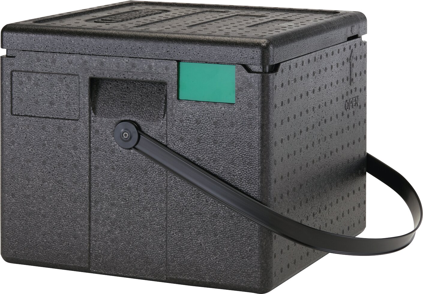 Pizzabox Top-Lader, für 6 Pizzen,  mit schwarzem Henkel