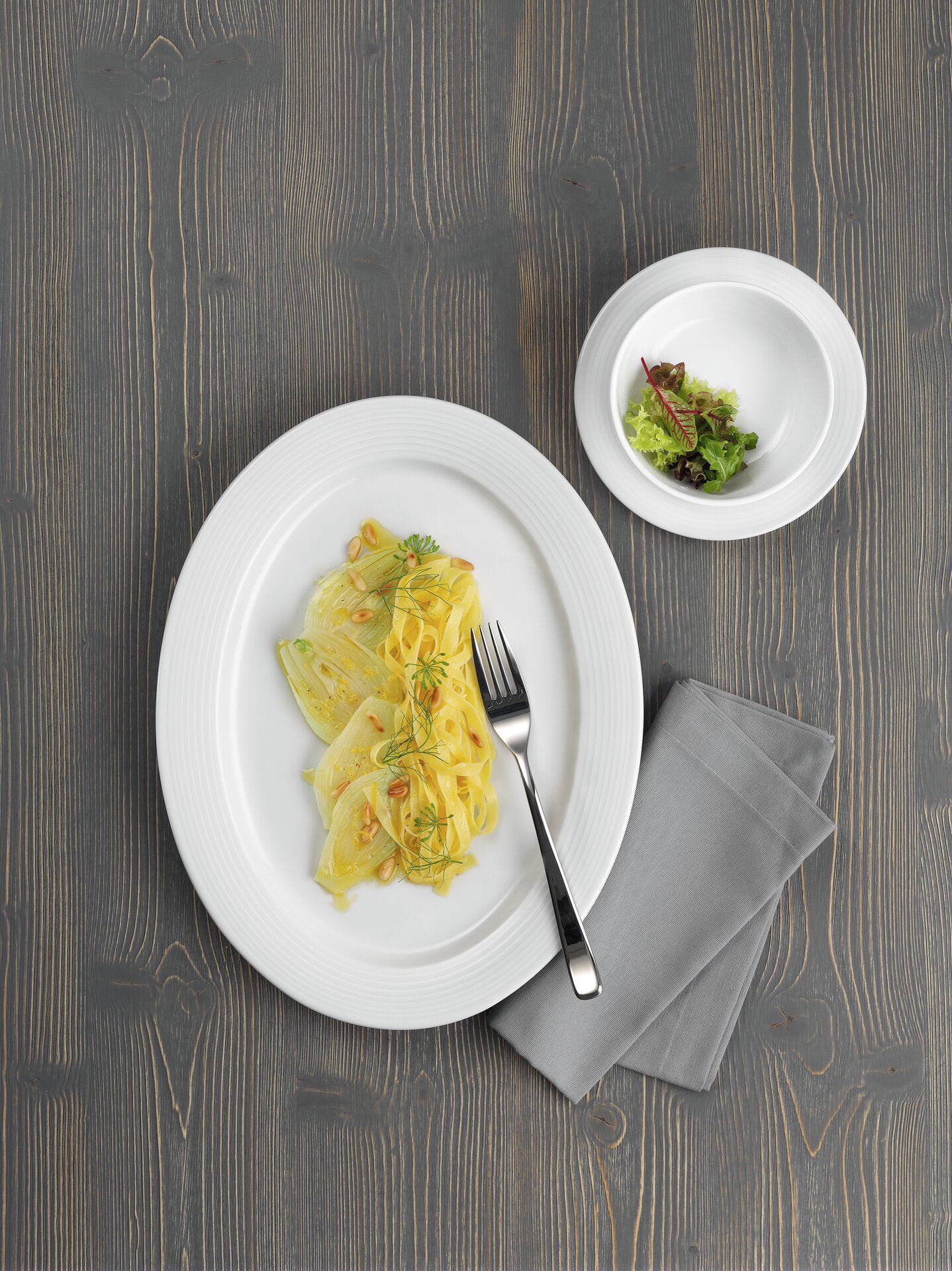 Platte oval mit Fahne 260 x 179 mm