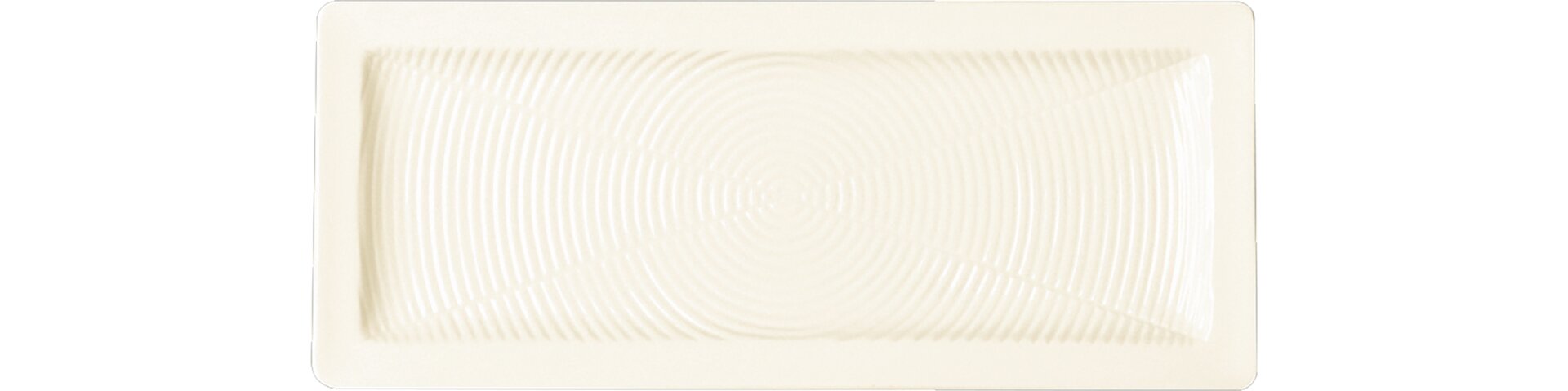 Teller flach rechteckig 260 x 80 mm crème