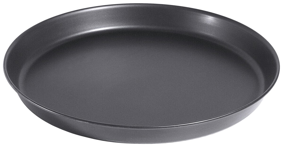 Pizzablech 160 mm Schwarzblech mit gebördeltem Rand