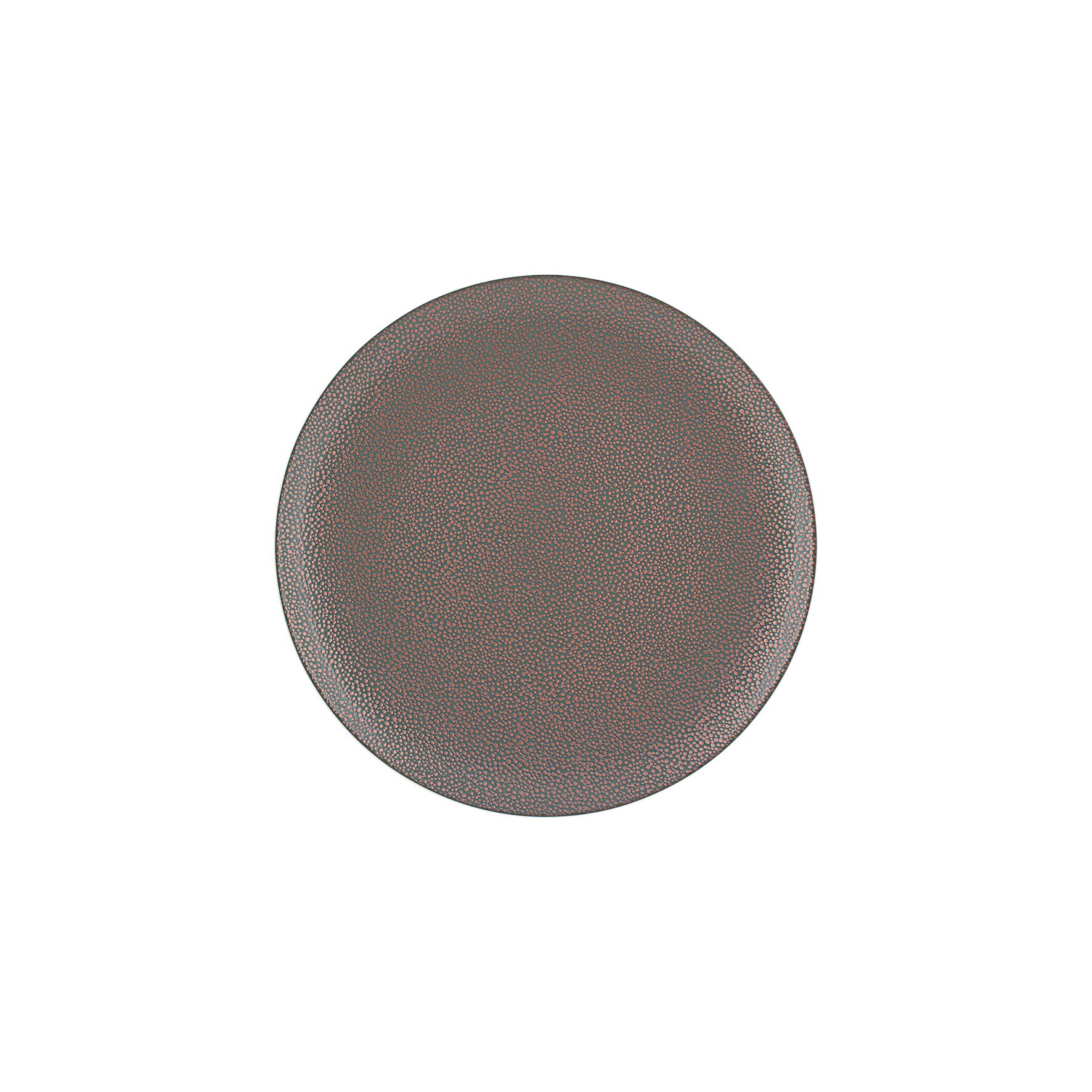 Coupteller flach rund 209 mm metallic copper