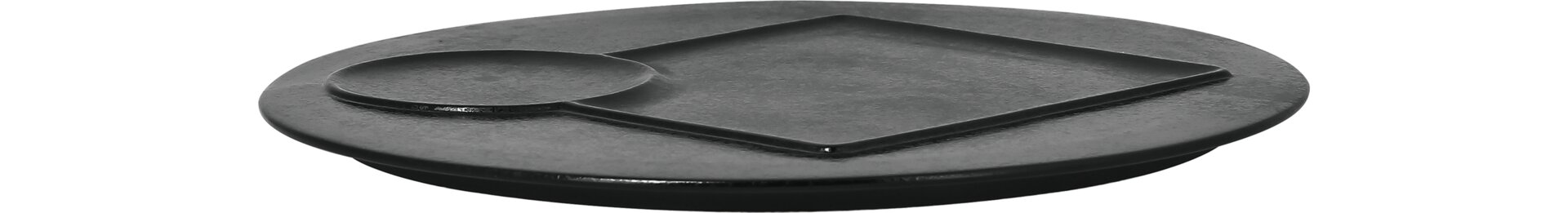 Teller rund mit 2 Zonen create 300 mm schwarz