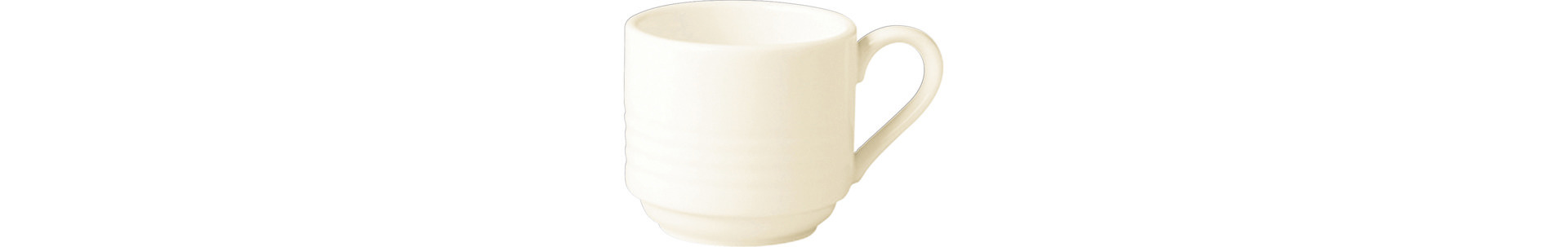 Tasse stapelbar 0,09 l weiß