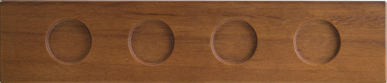 Servierbrett 400 x 85 mm Mood Wood / Buchenholz mit 4 Aussparungen