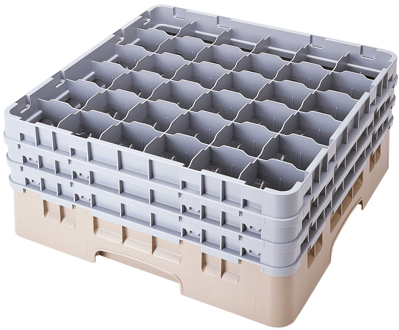 Gläserkorb 36 Fächer Glas max. ø 72 mm, H 215 mm / 500 x 500 mm