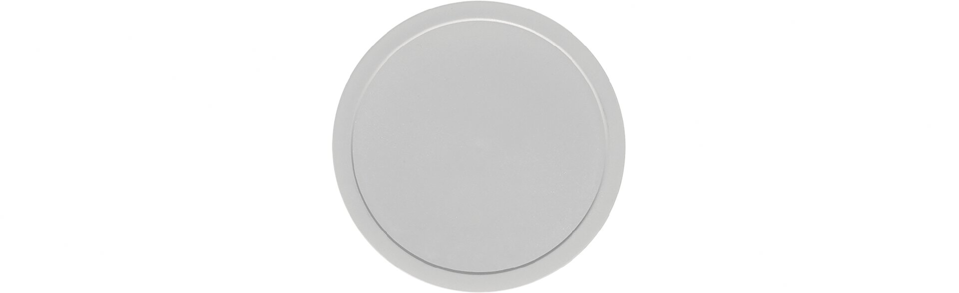 Deckel rund / flach 128 mm grau