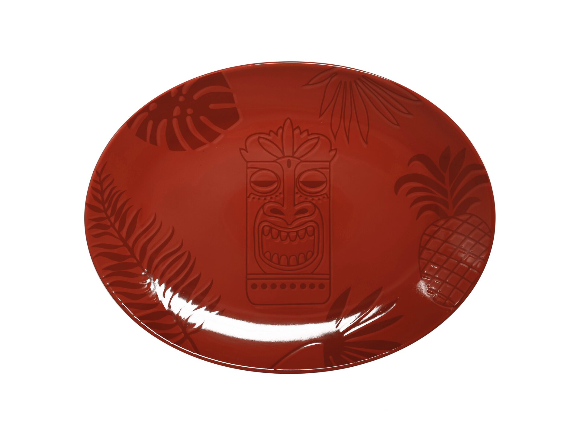 Platte oval 360 x 270 mm rot