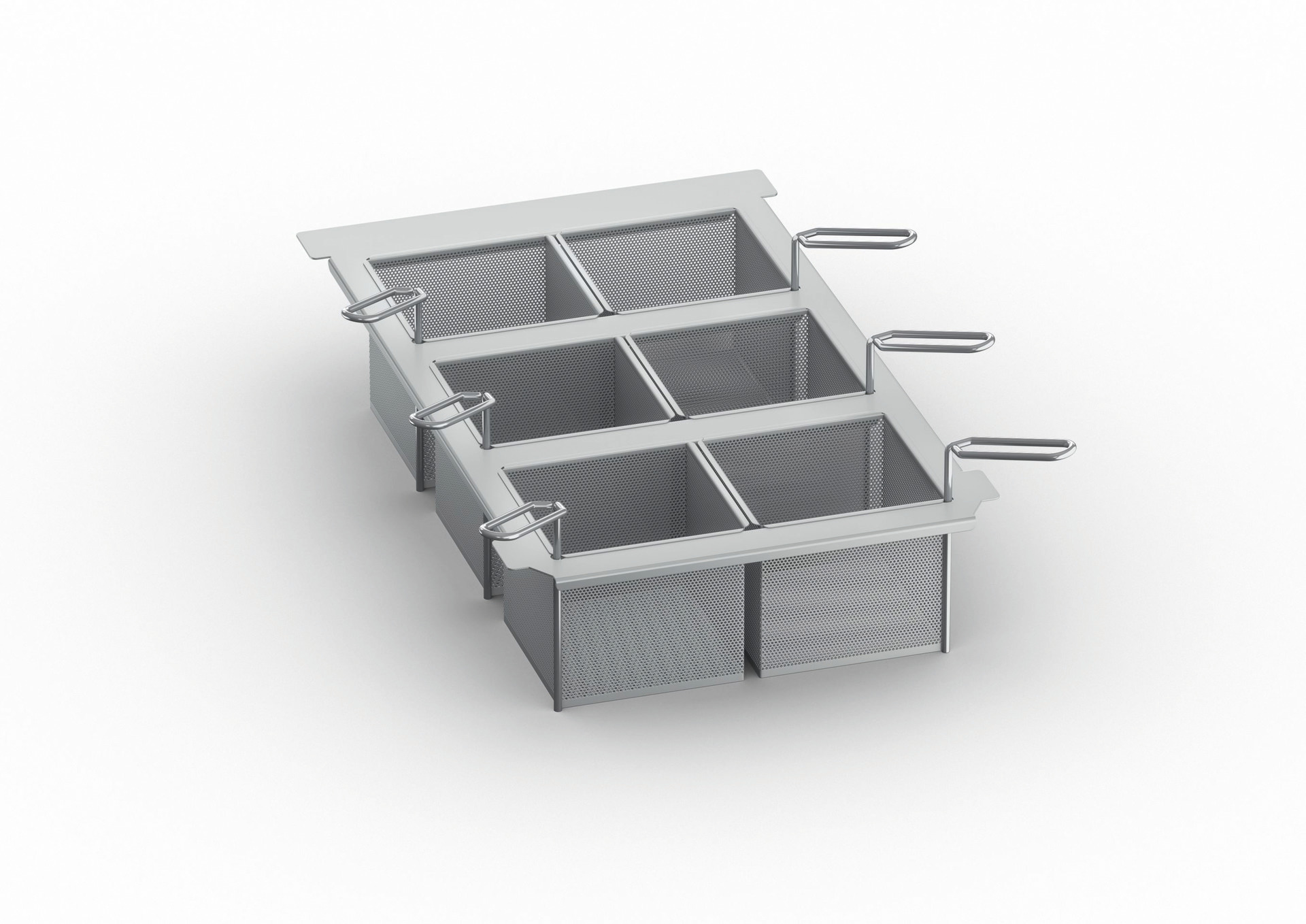 Kit 6 Portionskörbe GN 1/6 gelocht  passend für Typ 2-S