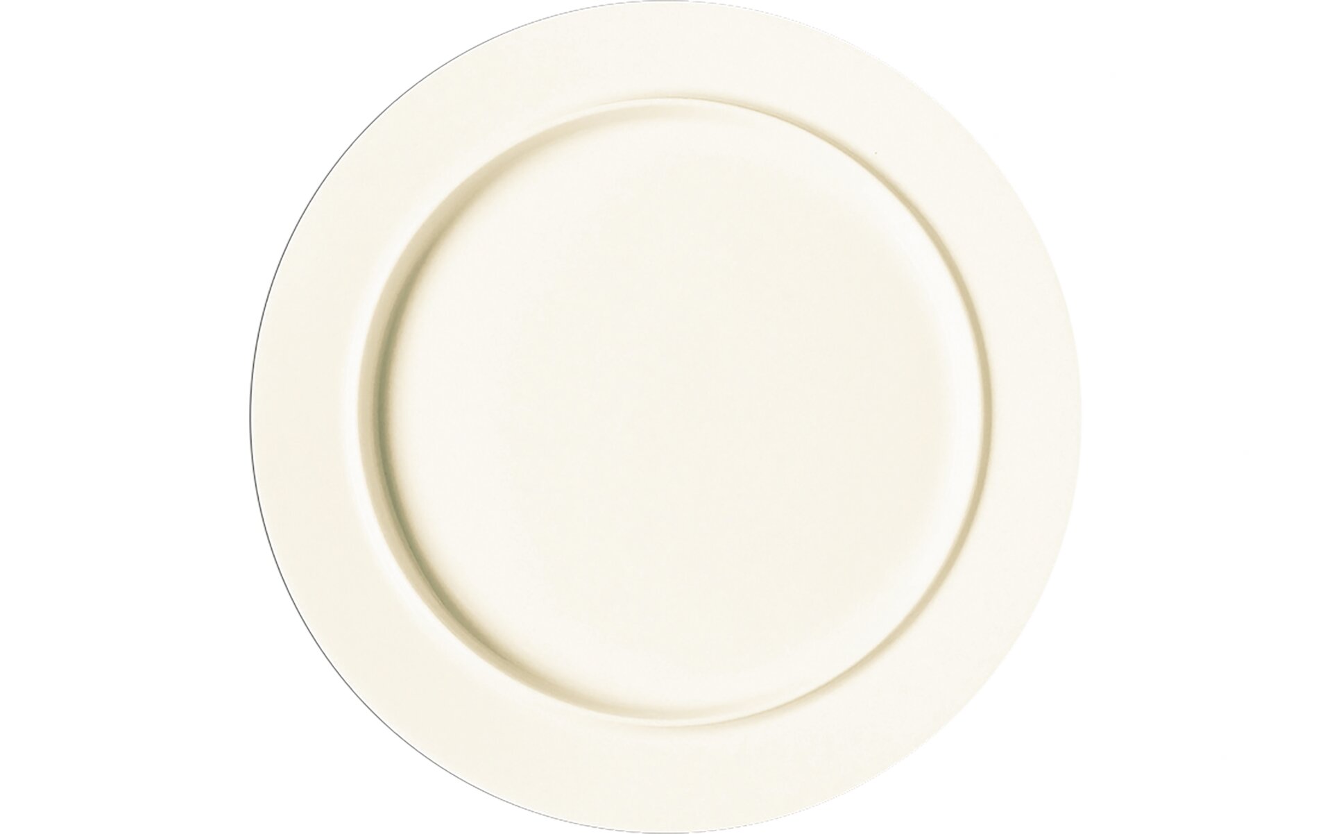 Teller flach mit Rand 280 mm creme
