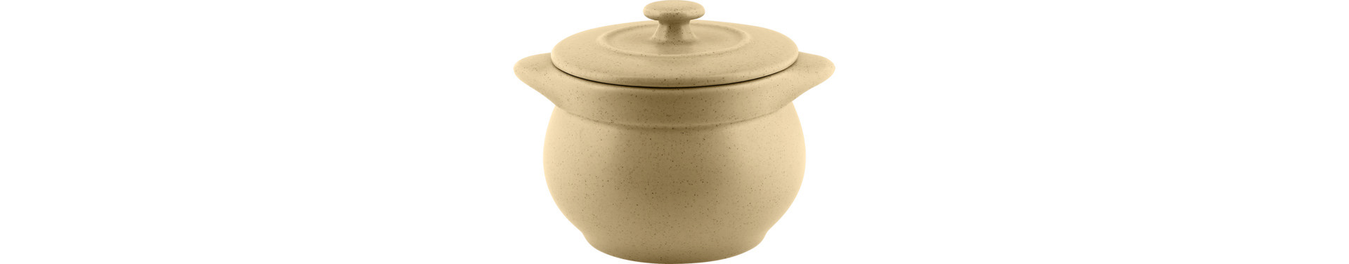 Suppenterrine rund mit Deckel 106 mm / 0,45 l almond