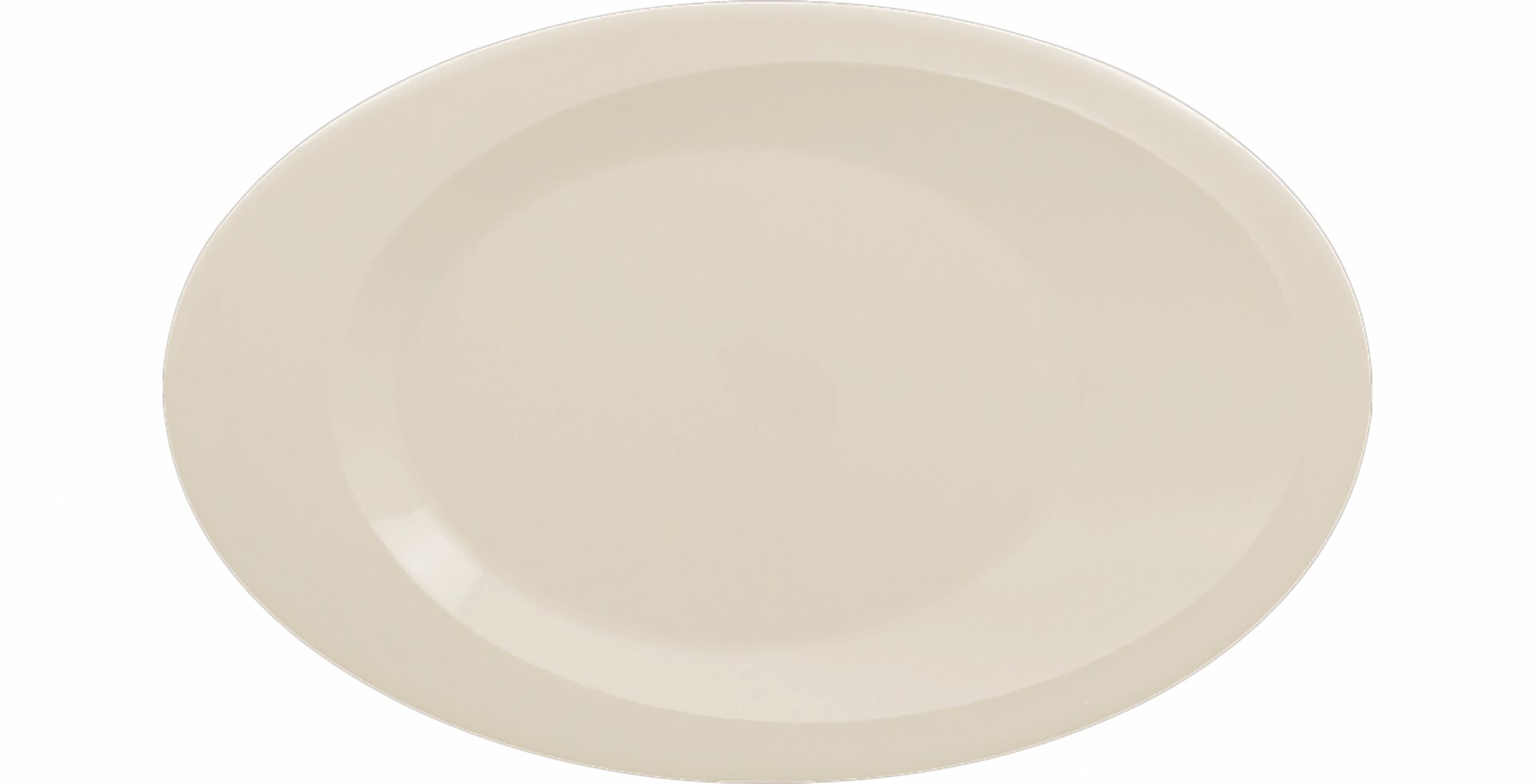 Platte oval 340 x 220 mm crème
