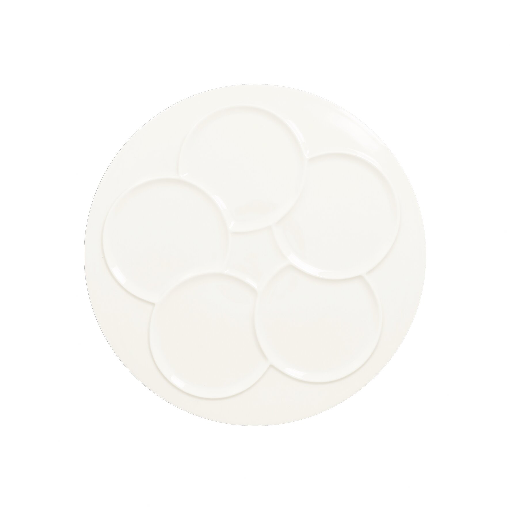 Teller rund mit 5 Zonen create 300 mm plain-white