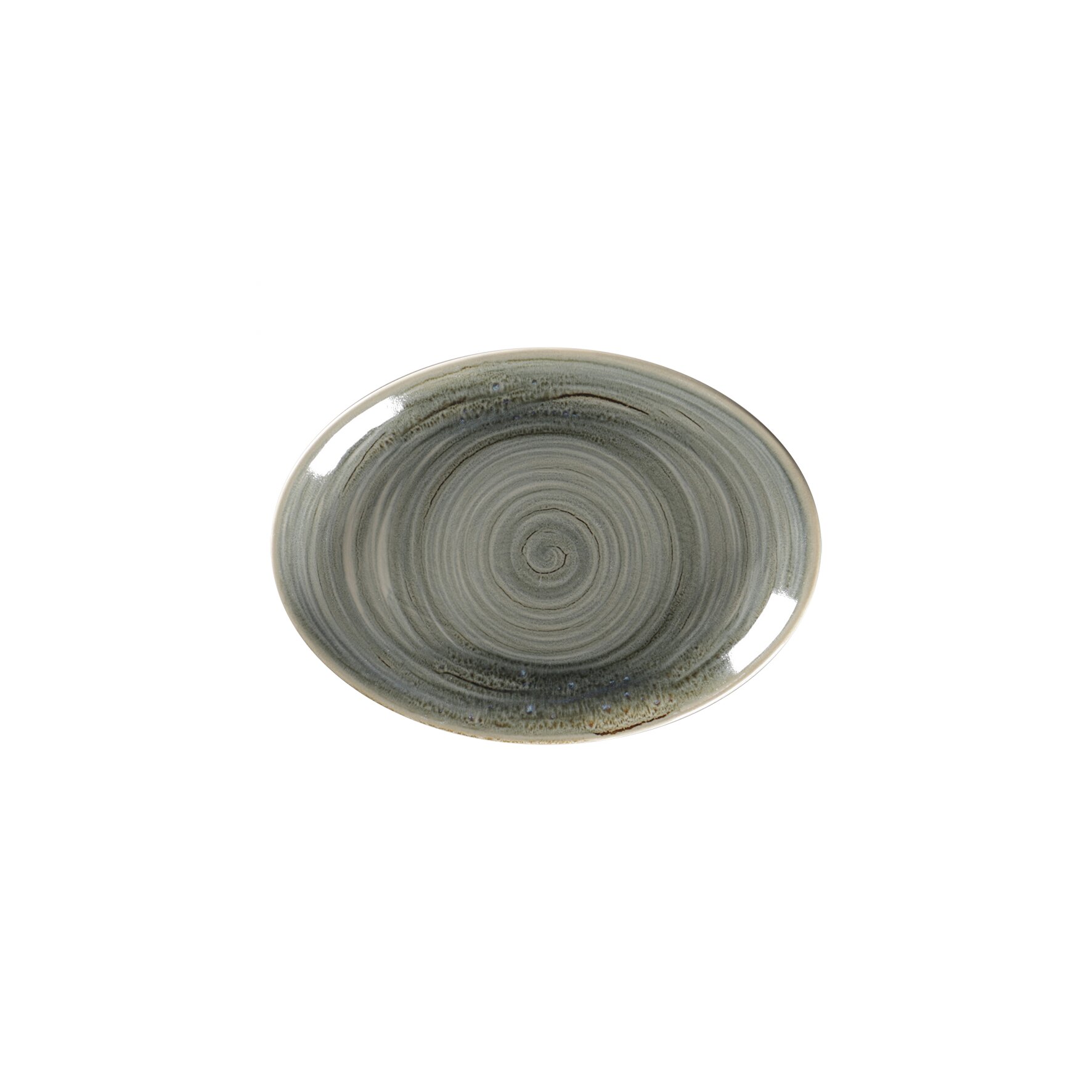 Platte oval 210 x 150 mm peridot green Spot Peridot Green