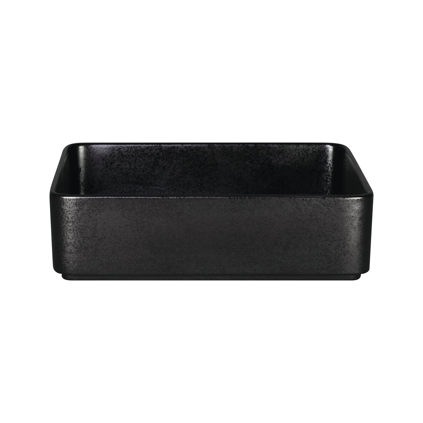 Teller tief quadratisch 240 x 240 mm schwarz Karbon Fractal