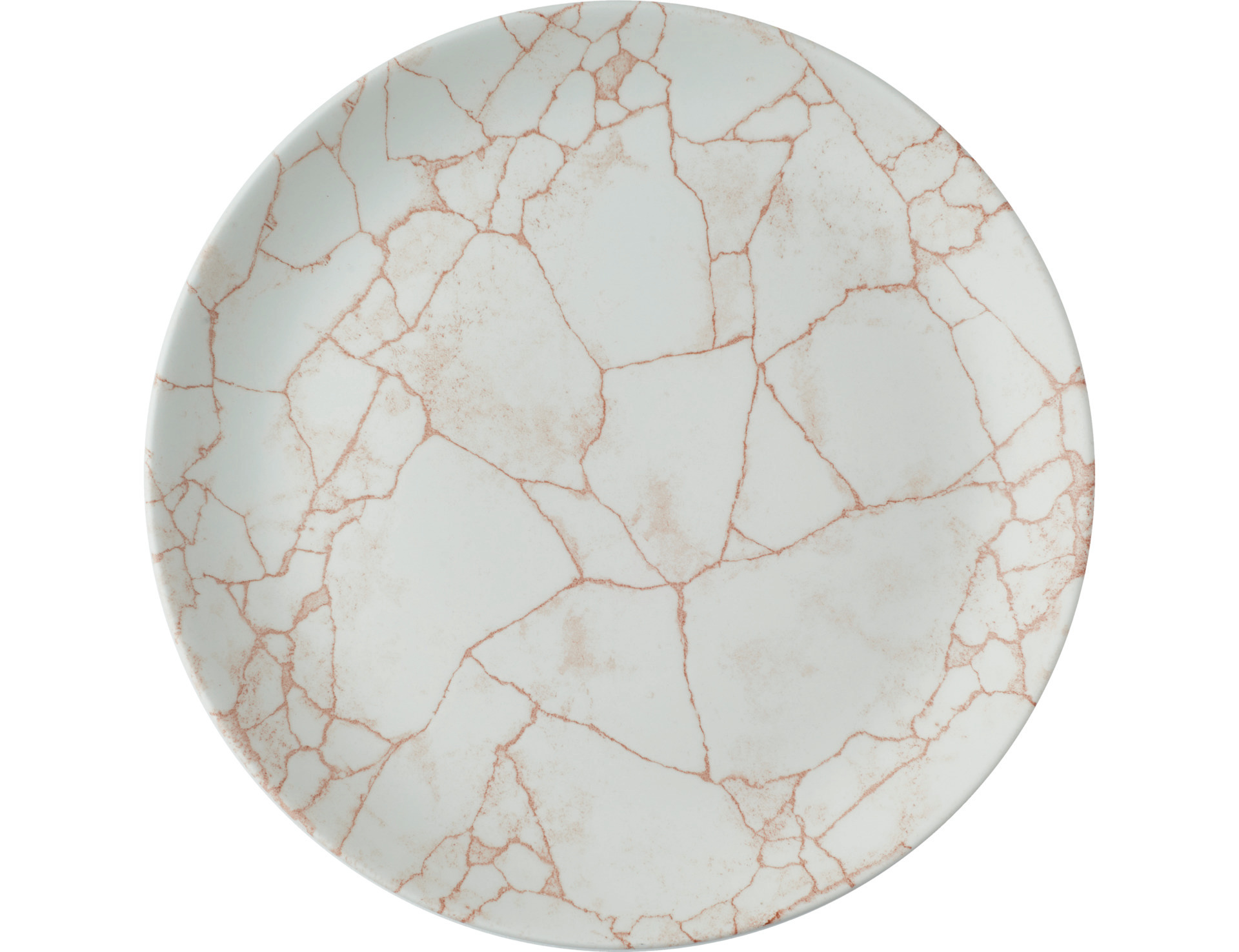 Coupeteller flach 288 mm Kintsugi Coral
