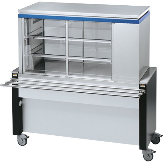 Rollito Aufsatzvitrine ohne Unterbau /  mit Kühlmaschine rechts / 9 x GN 1/1