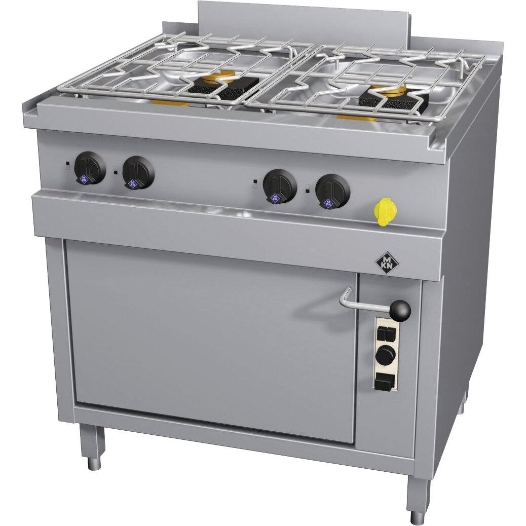 Gas-Herd 4-flammig mit Gasbackofen  GN 1 1/2 Optima 700