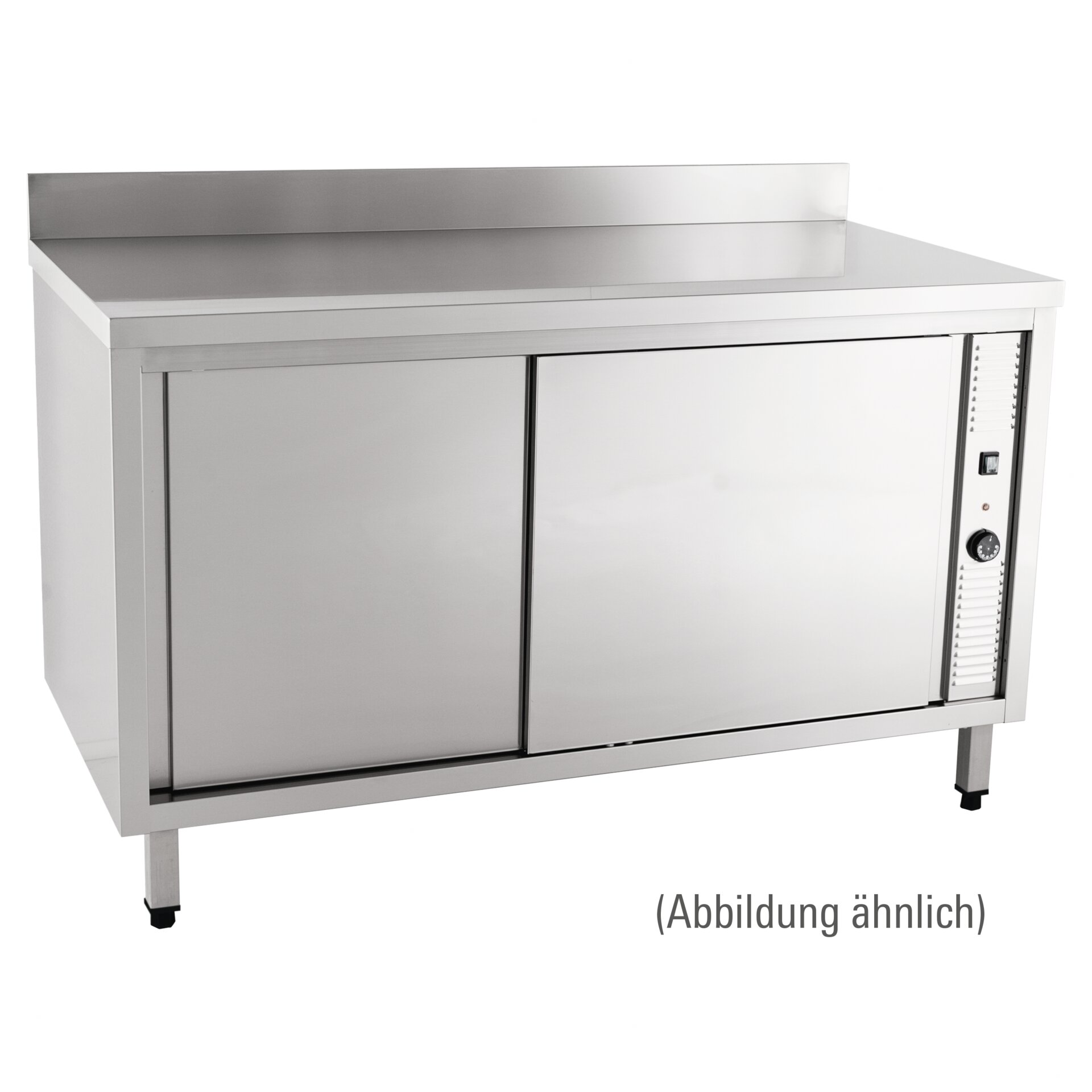 Wärmeschrank mit Schiebetüren mit 100 mm Aufkantung 2000 x 700 x 850 mm