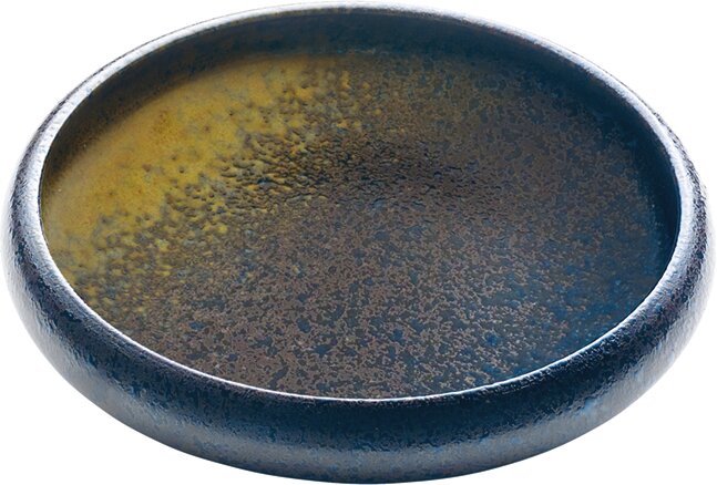 Bowl flach rund 240 mm / 0,90 l Steinzeug blau-braun Sea