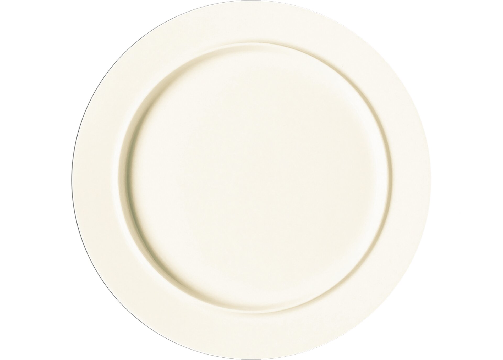 Teller flach mit Rand 320 mm creme