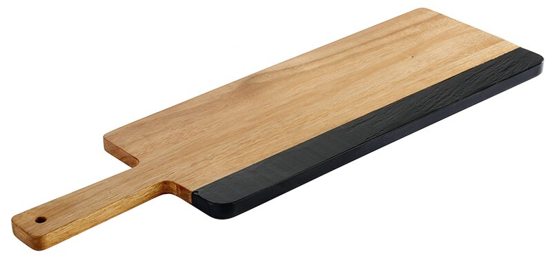 Servierbrett 420 x 180 x 15 mm Akazie-Schiefer