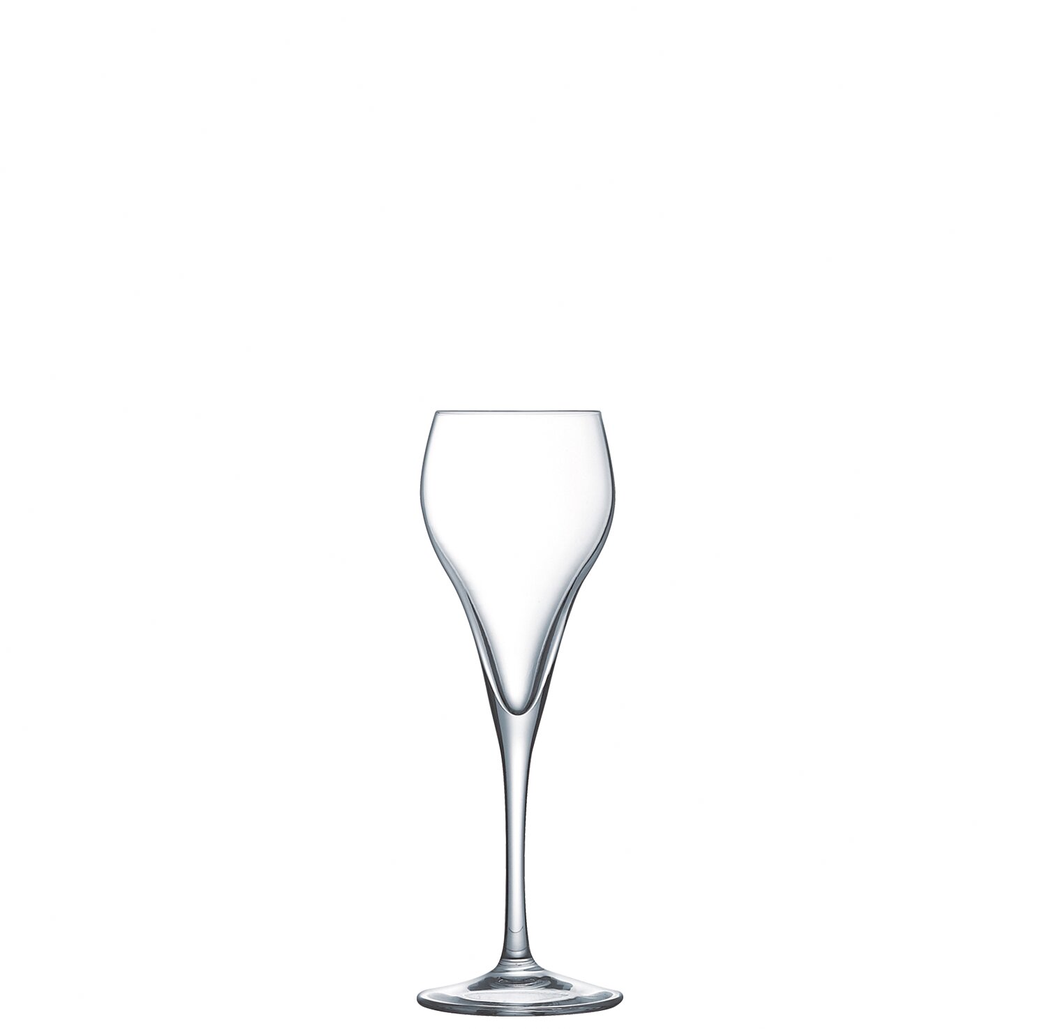 Sektschluckkelch 56 mm / 0,10 l transparent mit Moussierpunkt