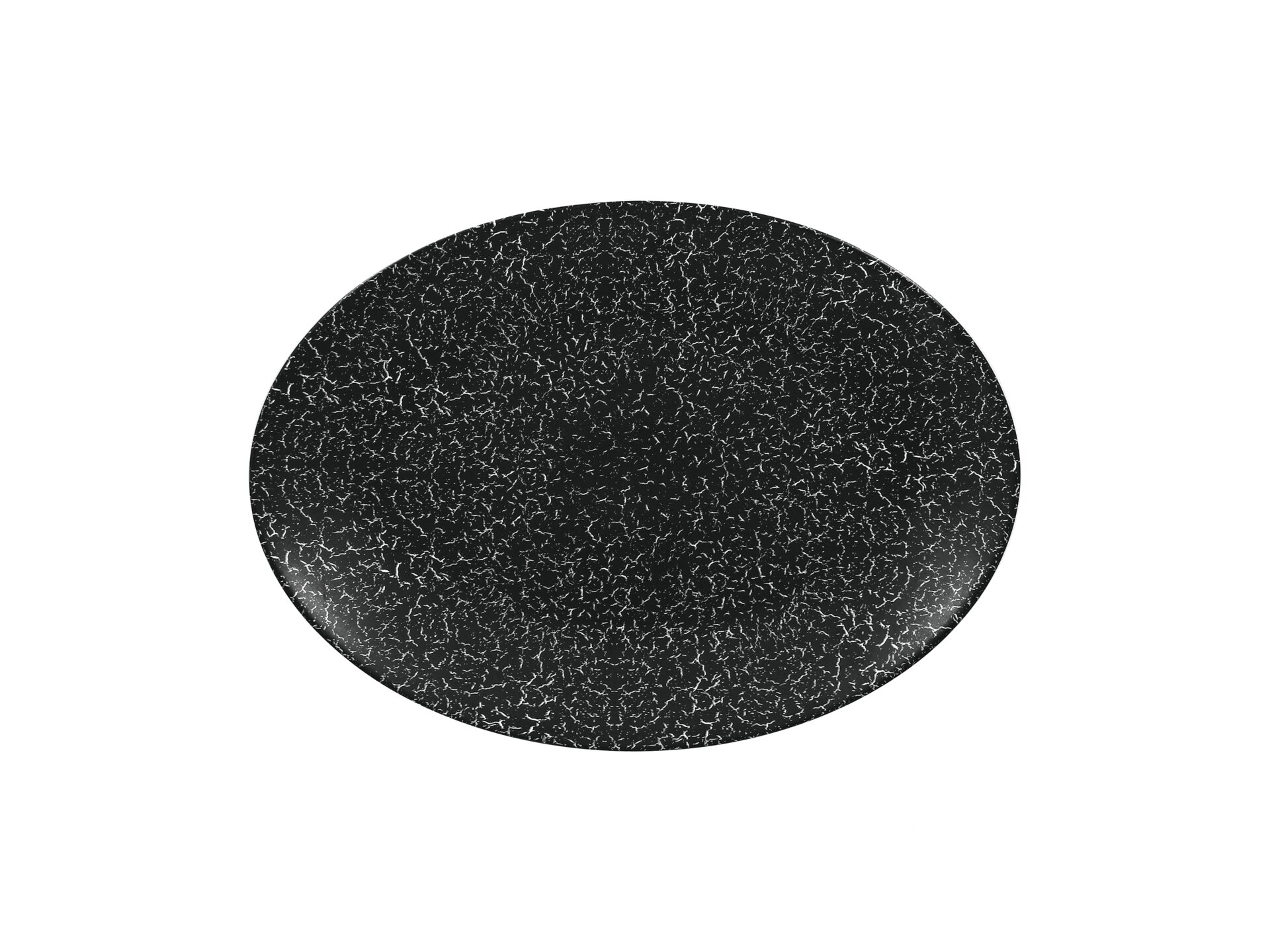 Platte oval 320 x 230 mm schwarz