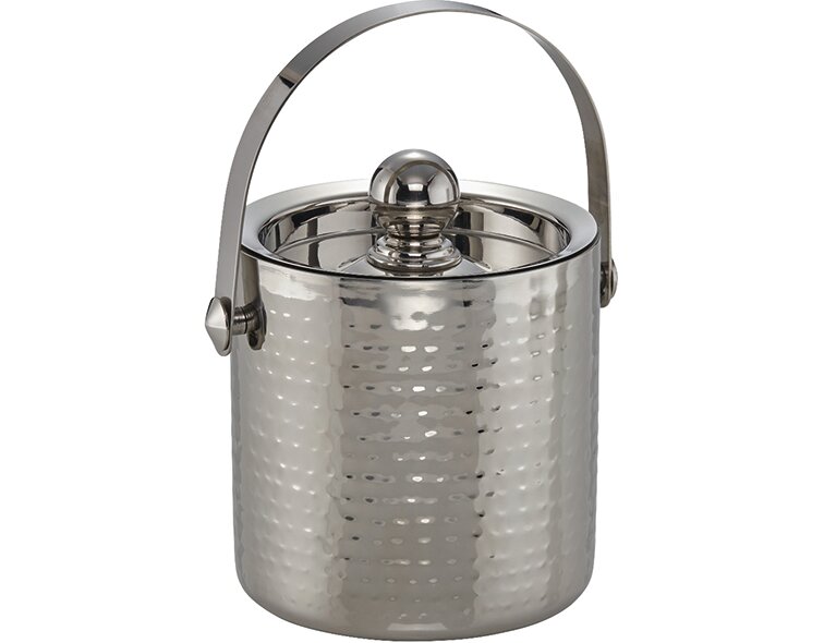 Eiswürfelbehälter 185 x 185 x 189 mm doppelwandig Hammerschlag-Optik