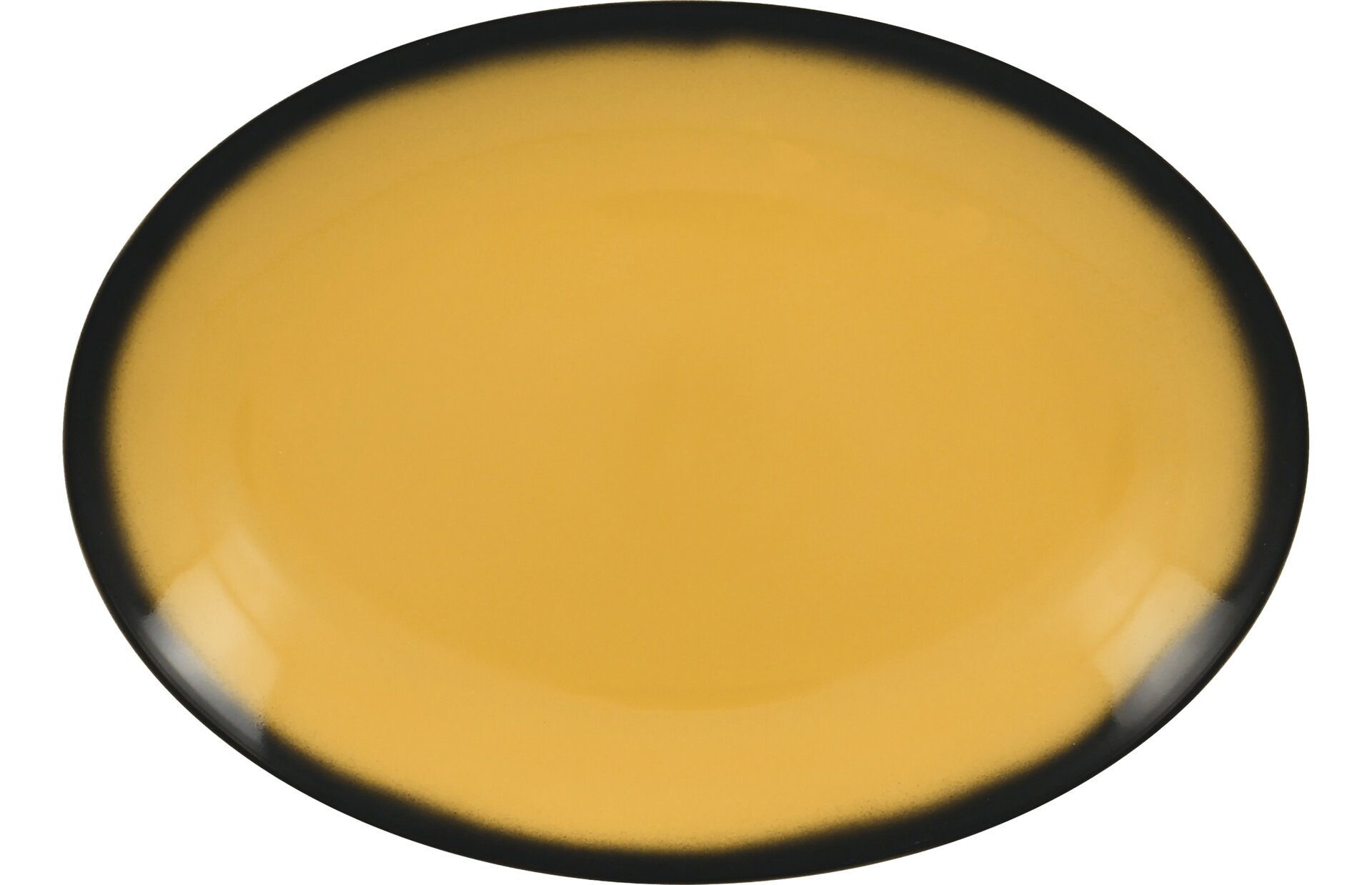 Platte oval 320 x 230 mm gelb Lea