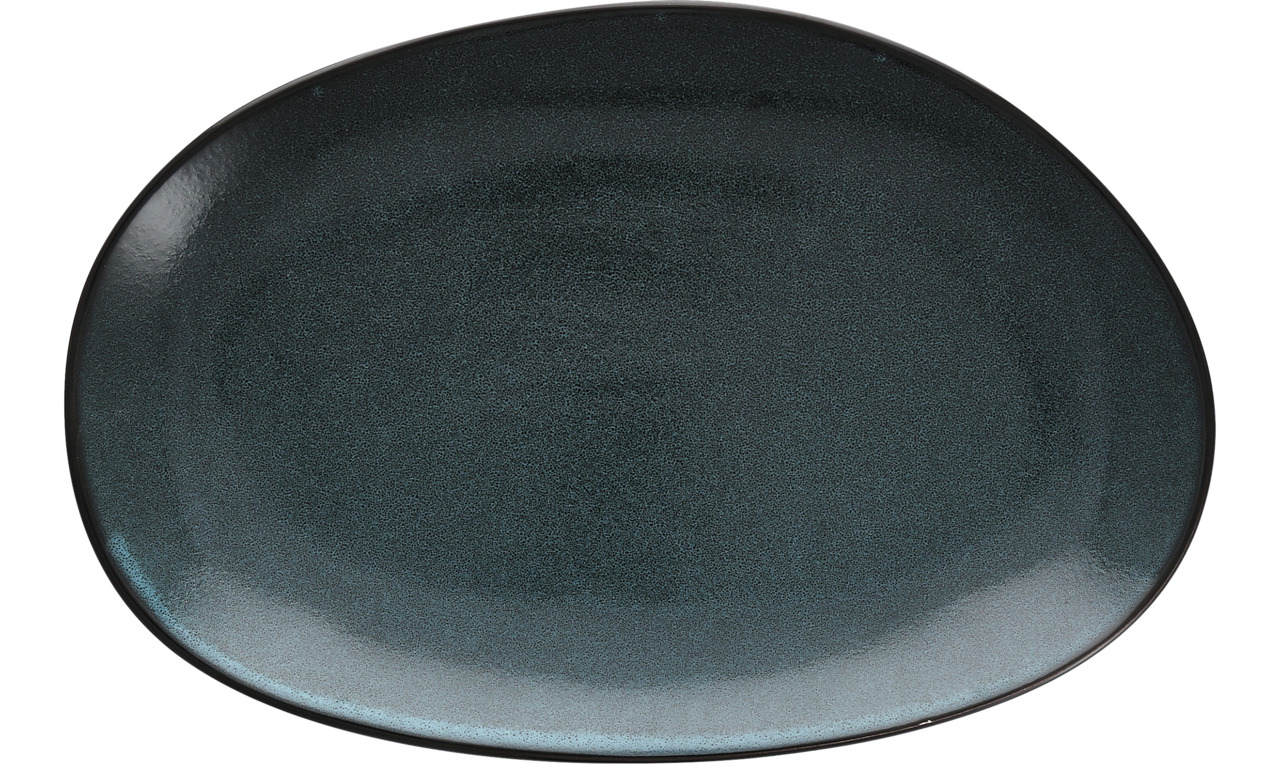 Coupplatte oval 360 x 240 mm blau Ston blau/blue