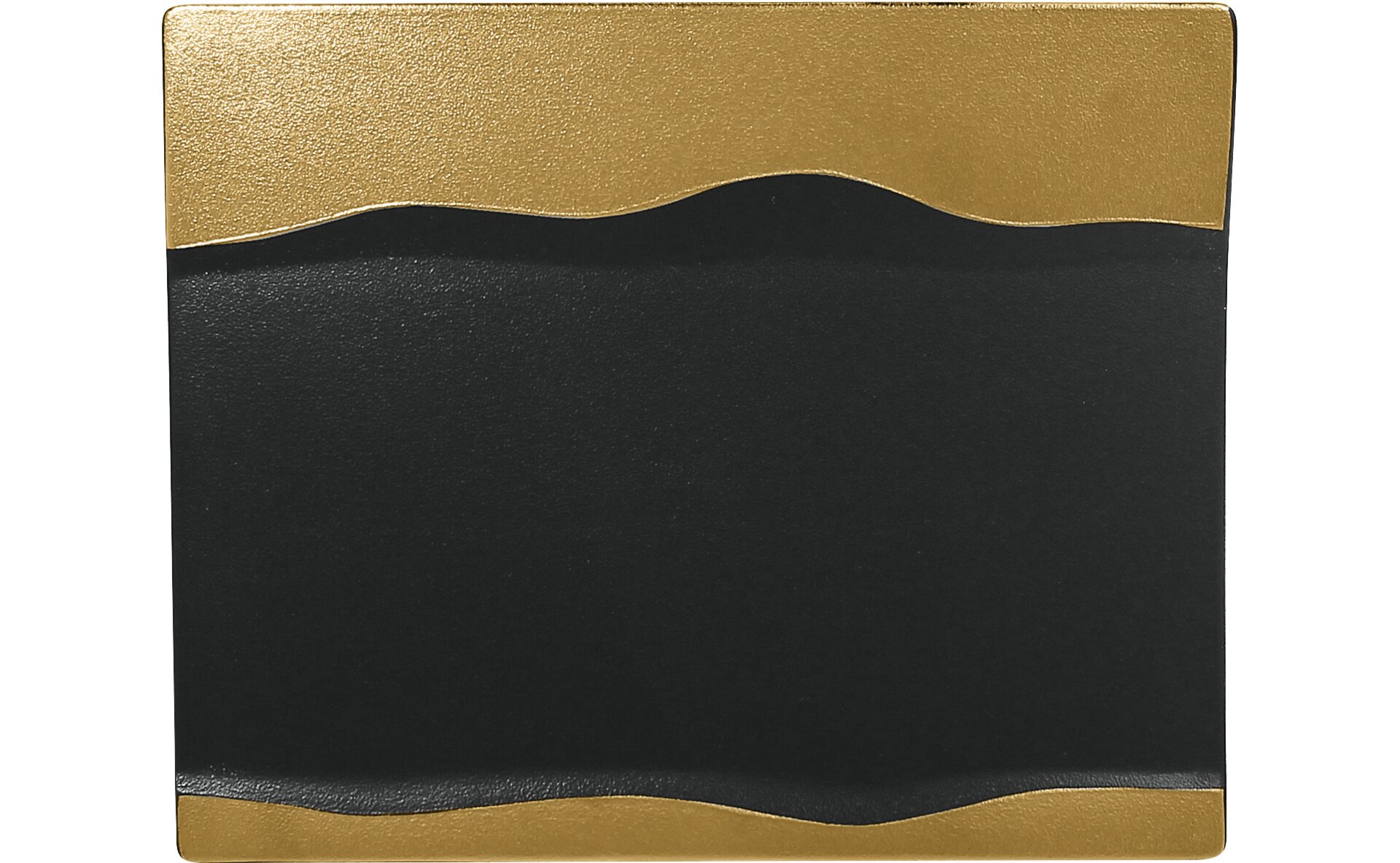 Platte rechteckig 250 x 200 mm Astro black-gold Metalfusion