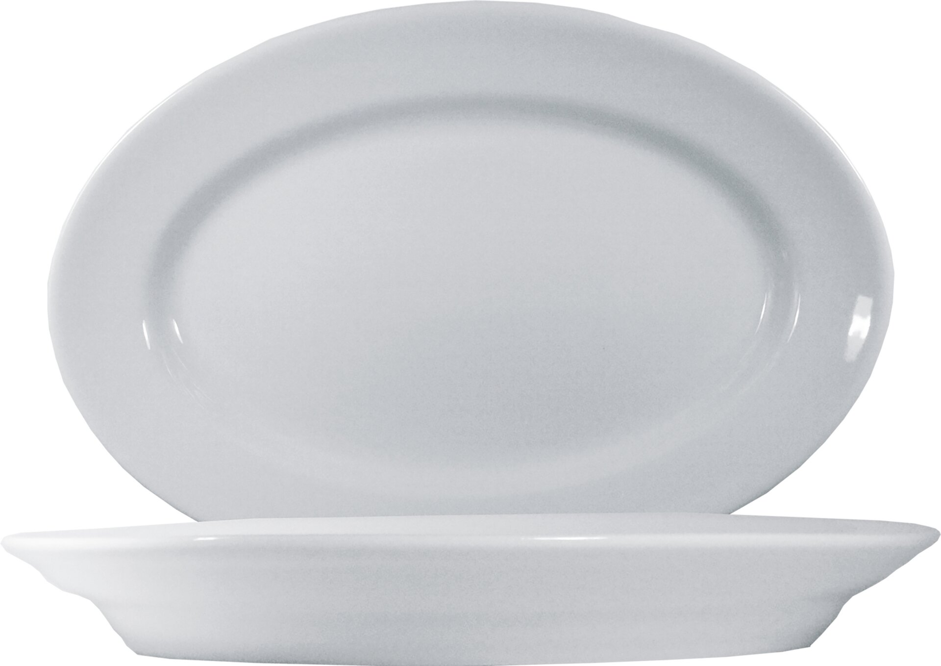 Platte oval 385 x 255 mm White Tivoli White